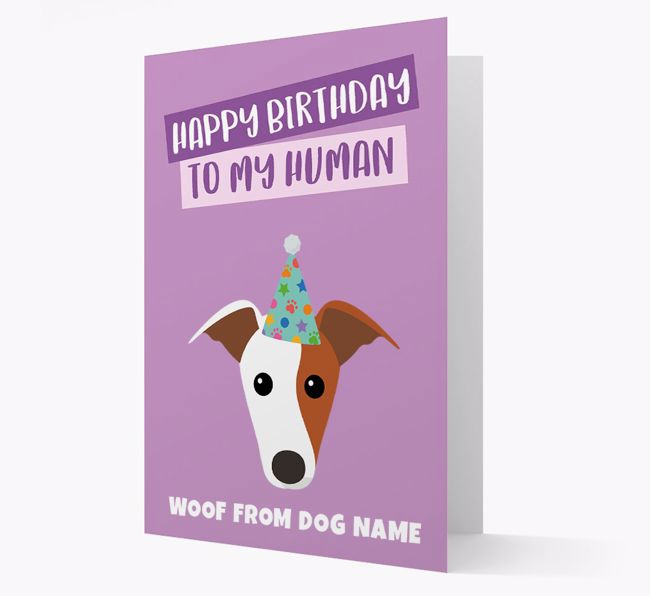 Personalized 'Happy Birthday To My Human' Card with {breedCommonName} Icon